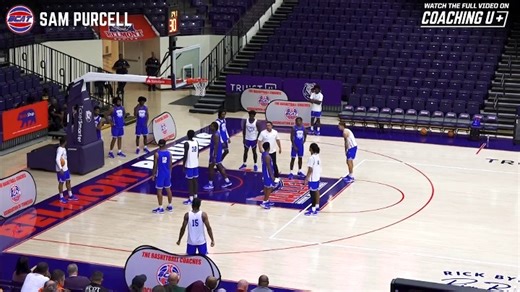 🏀 Mississippi State head coach Sam Purcell shows 2 overload options to attack a 2-3 zone during baseline out of bounds situations | Coaching U