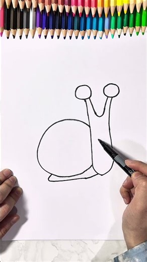 Easy Snail Drawing | Simple Drawing for Beginners
