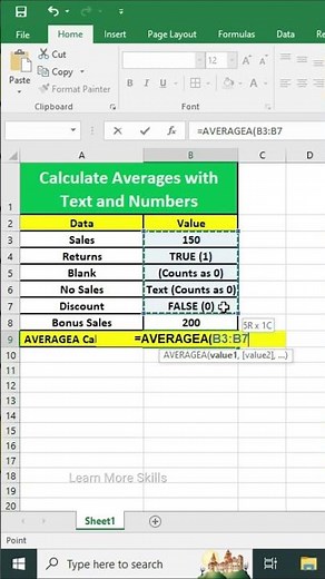 "Master the AVERAGEA Formula in Excel | Calculate Averages with Text and Numbers!"