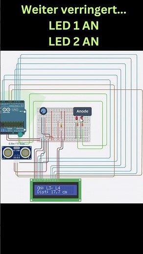 Arduino Hack: Distanz messen #diy #arduino #arduinoproject #ultrasonicsensor #tinkercad