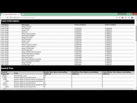 ASP.NET - Page Level Tracing