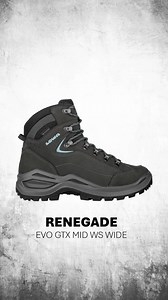 Renegade Evo GTX Mid Ws Wide • designed from the ground up to offer superior performance and comfort in a lightweight, waterproof hiking boot. This is a Wide-fit model. Also available in Standard and narrow fit. #LowaUK #FeetLoveLowa #Lowa #LoveLowa #Hiking #HikingBoots #Walking #Rambling #HikingAdventures #Outdoors #QualityOutdoorBoots #Trail #Explore | LOWA