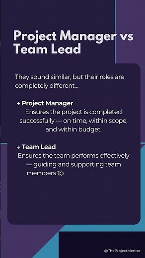 Project Manager vs Team Lead — What’s the Difference?