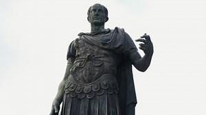 Julius Caesar Statue In Rome Rome, Italy. Stock. Video of a statue of Julius Caesar