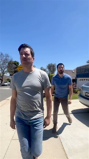 Working the catwalk...and by catwalk we mean sidewalk. | Property Brothers