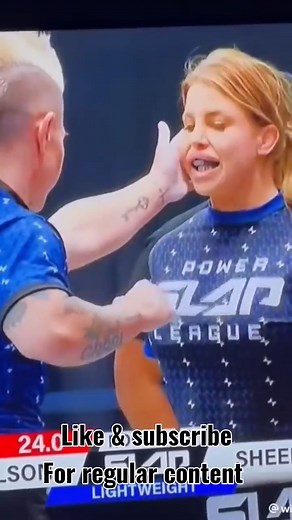 Courtney Olson Slap contest Knockout KO #shorts #reelsfb | FunnyGames