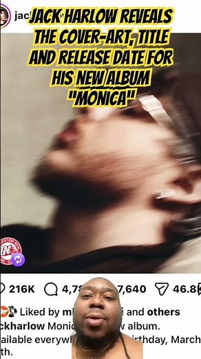 Jack Harlow reveals the cover-art, title and release date for his new album “Monica”
