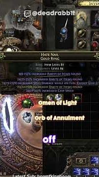 Crafting INSANE 65% Rarity Caster Ring (theoretically) #pathofexile2 #poe2 #pathofexile #gaming
