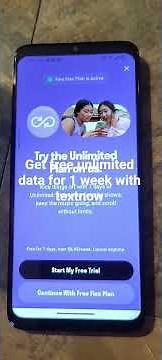 Get Unlimited data now 1 week fo free on TextNow #freedata #textnow
