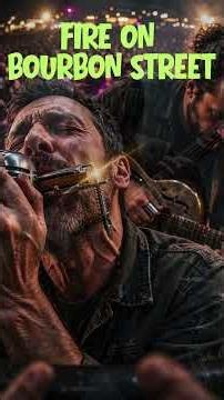 🔥 FIRE ON BOURBON STREET 🎺🔥 | New Orleans Blues Rock Anthem | Guitar, Harmonica & Slap Bass Groove