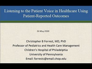 Listening to the Patient Voice in Healthcare Using Patient-Reported Outcomes