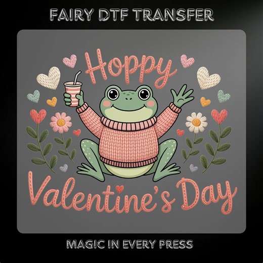 Happy Valentines Day Frog DTF Press,funny Valentine Frog Ready to Press,pink Cute Frog Valentines Day Design Iron on Decal,animal Lover DTF - Etsy