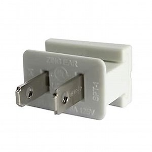 25 Pack SPT-1 Plug, Vampire Plug, Electrical Cord Replacement Zip Plugs, Male Female Gutter Plug (Plug-1-White-Male)