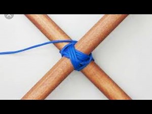 Diagonal lashing.scout and guides