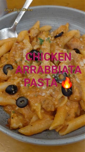 Spicy Arrabbiata Chicken Pasta | Italian Pasta | Grace Magic Kitchen #Shorts
