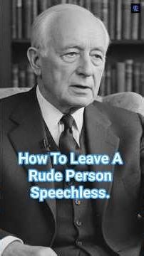 How To Leave A Rude Person Speechless. #psychology #mindset #stoicism