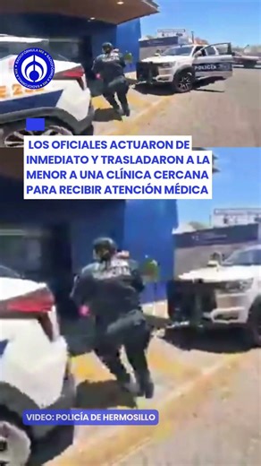 ¡No todos los héroes usan capa! Oficiales de Hermosillo auxilian a niña picada por una viuda negra🕷️