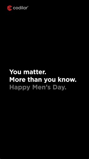 Codilar on Instagram: "They don’t ask for the spotlight, but they deserve it anyway. #happyinternationalmensday"