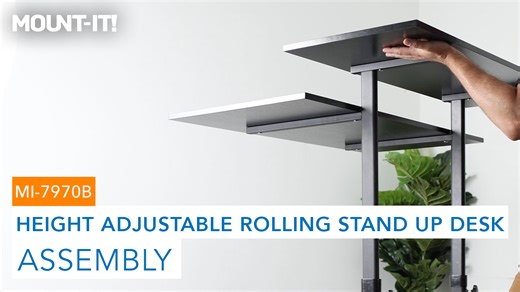 Watch Height Adjustable Rolling Stand up Desk | MI-7970B Assembly on Amazon Live