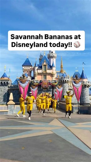 We're at Disneyland today for Savannah Bananas Day!