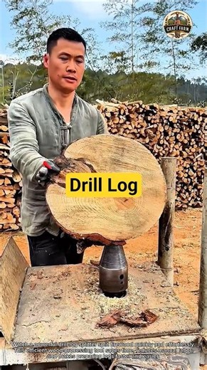High-Efficiency Drill Log Splitter Machine
