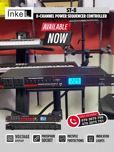 2.7K views · 28 reactions | INKEL ST-8 8 CHANNEL POWER SEQUENCER CONTROLLER | Multi Audio Visual | Facebook