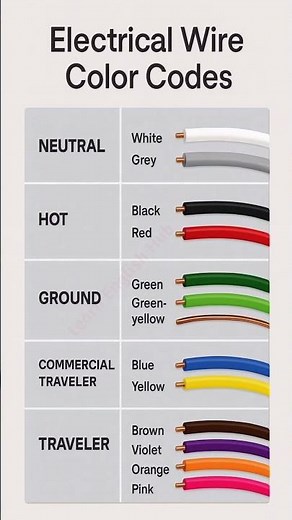 Electrical Wire Color Codes Explained | Neutral, Hot, Ground, Traveler | Easy Guide