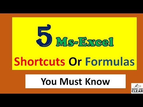 5 Ms-Excel Shortcuts or Formulas | You Must Know