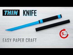 Easiest KNIFE You’ll Ever Make! How to Make a KNIFE from Paper in Just 5 Minutes!