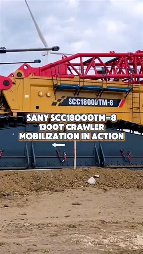 Up close with the 1300-ton SCC18000TM-8 during mobilization!