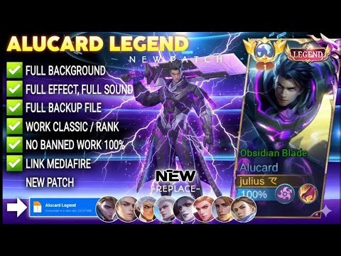 NEW UPDATE!! Script Skin Alucard Legend - Obsidian Blade no password| Full Effect Voice| New Terbaru