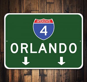 Orlando Interstate Sign, Orlando Roadway Sign, Orlando Urban Sign, Orlando Highway Sign, Custom Location Sign - Quality Metal Sign - Etsy