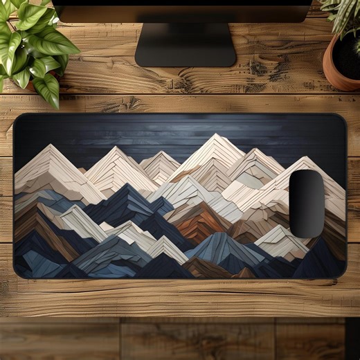 Mountain Desk Mat Extended Mouse Pad Large Office Desk Mat Home Office Workspace Upgrade Executive Desk Accessories Gift for Him - Etsy