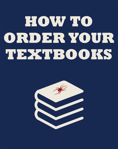 Need help ordering your textbooks? We got you! With the new semester already here, we want to make sure you have all your books ready to go! #universityofrichmond | UR Spidershop