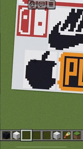 How to draw a Apple Logo in MİNECRAFT? #146 #satisfying #apple #minecraftshorts