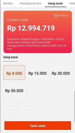 Narik uang disnack vidio masuk shopeepay
