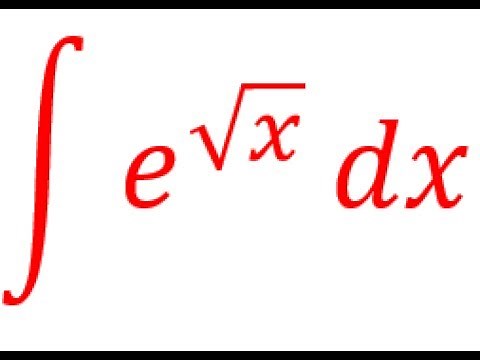 Integral de e^raiz(x) por sustitución y partes.