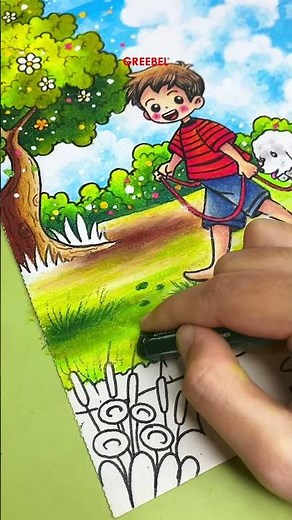 Tutorial for coloring soil using Greebel crayons 🥰🎨 #greebel #greebelcrayons