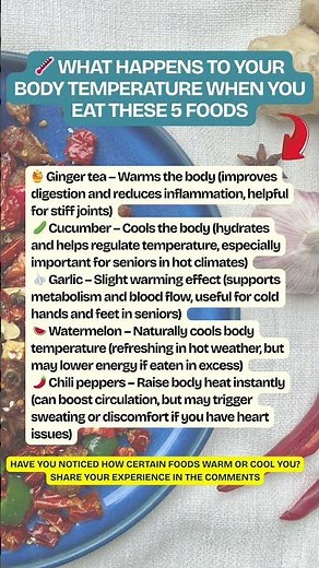 🌡️ 5 Foods That Change Your Body Temperature | What to Eat to Stay Warm or Cool