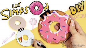 La famosa rosquilla de Los Simpsons ha inspirado esta manualidad ideal para los más peques.