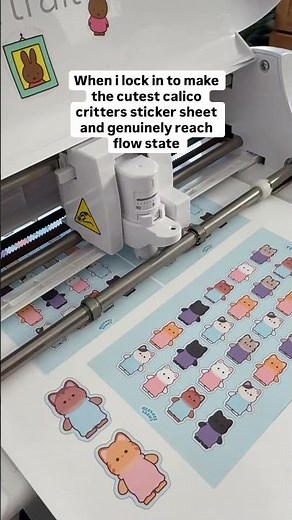 Calico critters art process 🐱 #artistlife #sticker #artprocess