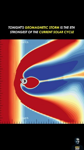 Tonight's Geomagnetic Storm Is The 5th Strongest Of The Current Solar Cycle #geomagneticstorm #space #astronomy | Nikola Sagan