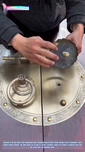 Gateway Grandeur: Installing Ornate Brass Hardware on a Traditional Double Door