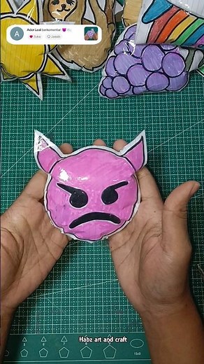 How to make a paper squishy emoji 👿 #gift #squishy #papersquishy #emoji #satisfying #papercraft #fyp