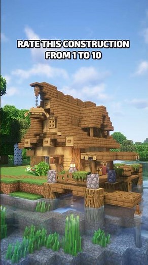 Cozy Lakeside Starter House 🏡 in Minecraft #minecraft #minecraftbuild #shorts