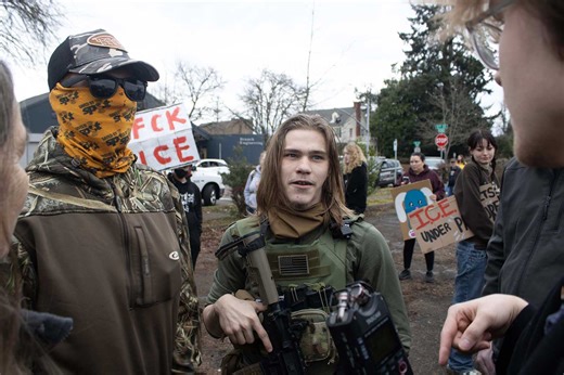 Armed Counter-demonstrators Confront Springfield Protest