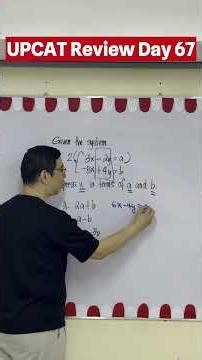 UPCAT REVIEW DAY 67 with Ahia Robert [SYSTEM OF LINEAR EQUATIONS]