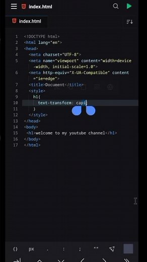 html text transform letter #html #css #mobilecoding #codewithbhola