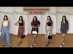 Summer Lookbook ft. Newme/ fashion try on haul video 🤎