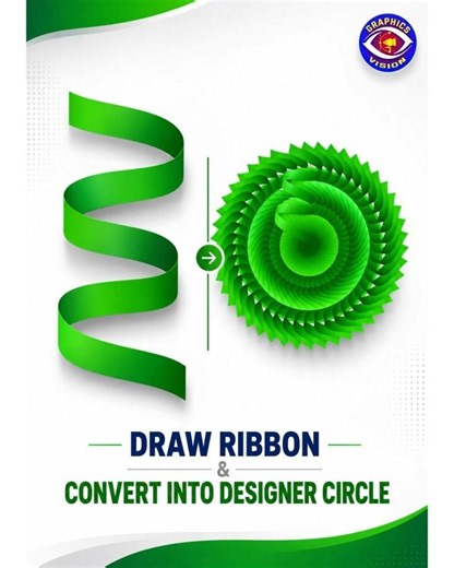 3D Spiral Ribbon Design - CorelDraw Tutorial 2026 #coreldrawtutorial #mustwatch #shorts #fyp #ai